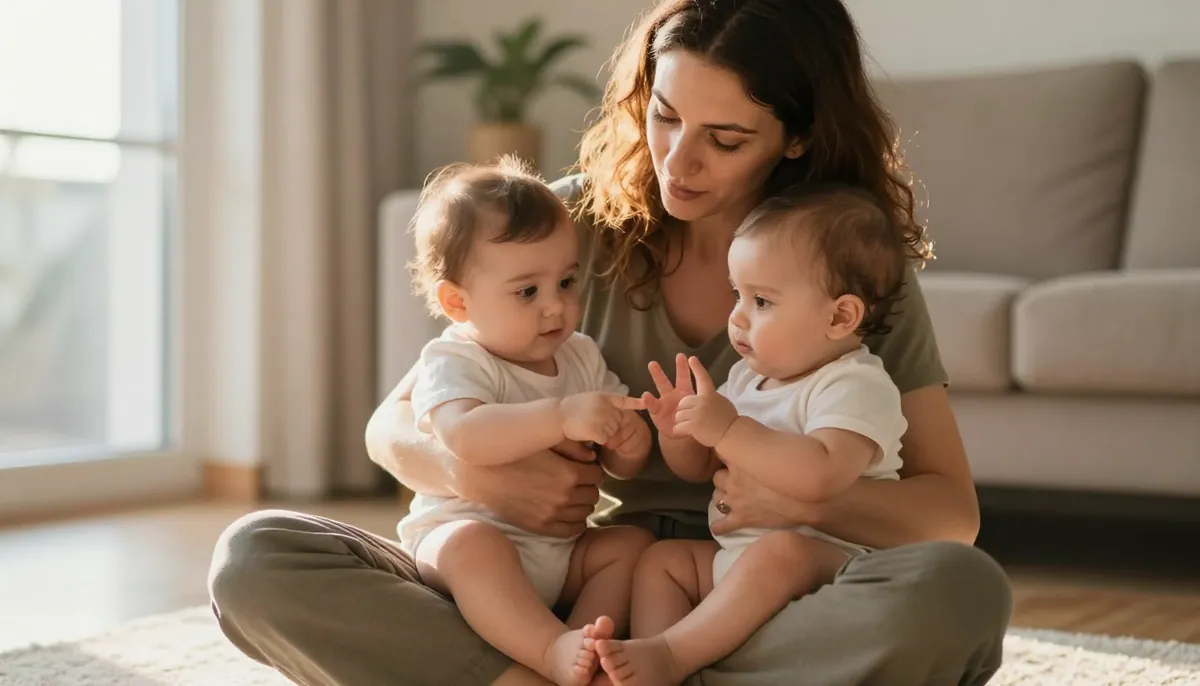 Anne bebek işaret dilini öğretiyor, iletişim boşluğunu dolduruyor.