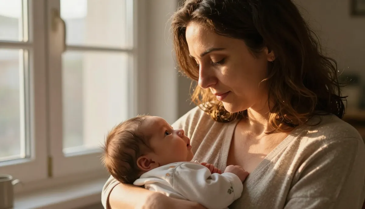 Devlet yardımlarıyla güvende olan yeni anne ve bebeğinin sıcak anı